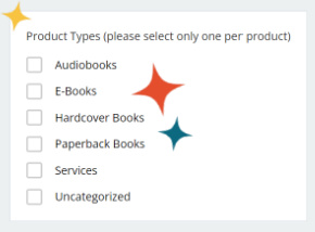 part of a screenshot showing the Product Types option checkboxes on the vendor dashboard.