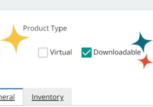 part of a screenshot showing the Downloadable checkbox on the vendor dashboard